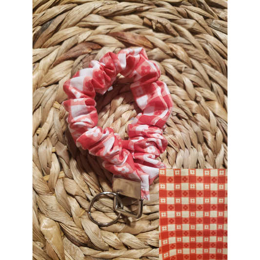 Checkered Scrunchie Wristlet